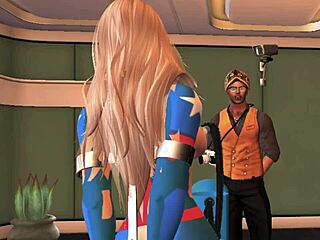 barkai and lady america have orgasmic sex in cosplay costumes