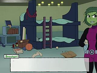 In 18titans part 3, starfire gets cum on her ass