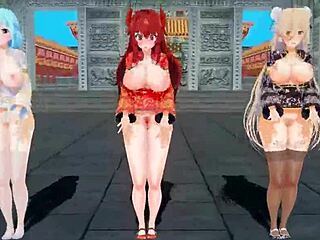 chinese virtual youtubers in mmd celebrate new year with kkvmd by kuno hiro. wow, it's amazing!