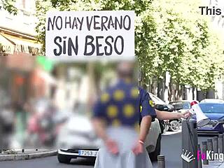 sandra kisses random dudes on street, picks one up 😘