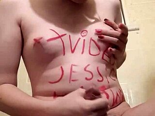 bold trans women in punk style jerking off in short solo video