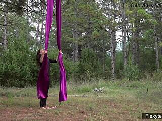 Hot flexy teen gymnast Kim Nadara shows off skills