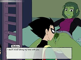 In 18titans part 3, starfire gets cum on her ass