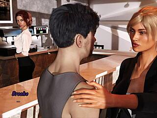 Office sex with Rachel and Emily