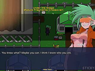 Busty anime girl indulges in cyberpunk hentai game