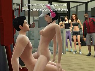 Sexercise With Horny Girlfriend In Public Gym, Horny FUCKING Now!