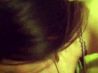 horny brunette slut gives sloppy blowjob to friend in homemade video