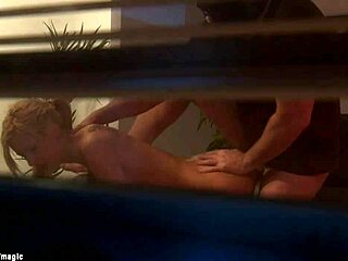 Busty blonde student bound tight and drilled hard in wild session