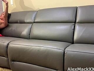 Watch a white guy have sex with a sexy brunette in the backstage