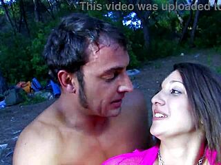 moaning deep in the forest with sexy cute tight pussy sex