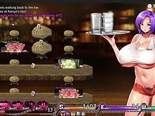 karryn faces rough titty fuck in prison. she drinks cum eagerly.