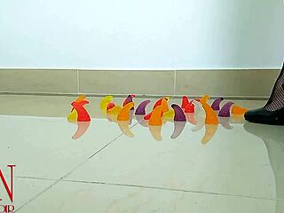 Sweet Jeles Destroys with High Heels on Floor