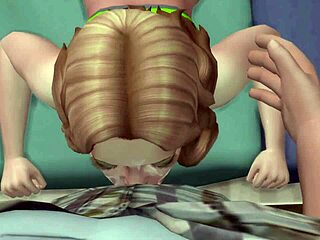 Blonde whore with bee-stung lips delivers sloppy deepthroat blowjob swallowing cum