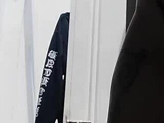 colombian milf got horny while showering with a dildo.