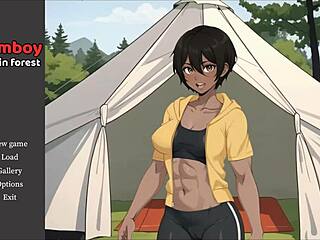 Ever tried tomboy sex outdoors? Forest hentai game ep 1 shows wild blowjob!
