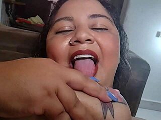 Mary butterfly spreads as bunny for you in slow motion, cuckold husband filming