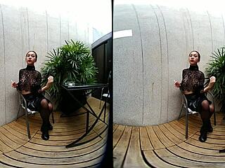 Wow! Young 18+ Girl Smokes Topless in Leather Skirt!