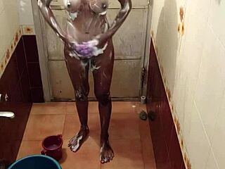 hot bathroom lesbian action with handjob and assfucking 😏