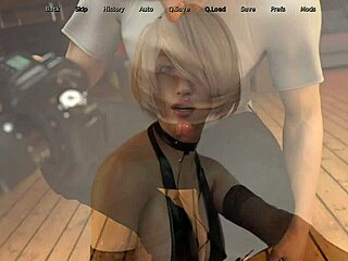 Bloody Passion Cap 18: Stepsister Cosplays 2B and Gives Footjob!