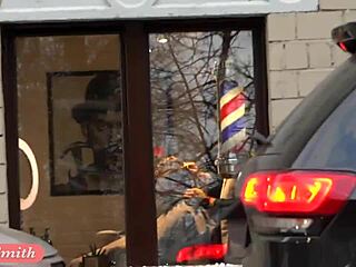 Check Jeny Smith's miniskirt flash while spinning in public