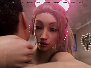 Bloody Passion Cap 18: Stepsister Cosplays 2B and Gives Footjob!