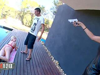 young spanish guy finds a mature blonde slut craving a wild cowgirl ride. their cumshot finish seals the deal.