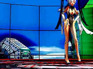 Beautiful anime girl dances naked