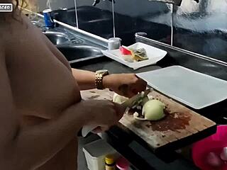 My husband gets so horny just watching me cook he craves me