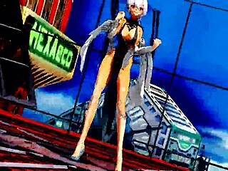 Beautiful anime girl dances naked