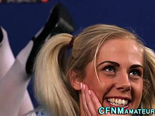 blonde amateur eagerly sucks cock in homemade video