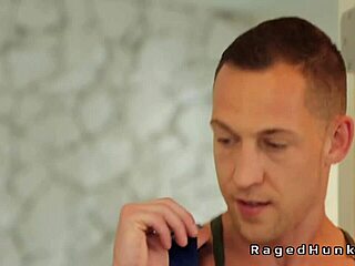 Gays perform balls deep oral and anal sex in bathroom