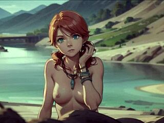 AI Generated Oerba Dia Vanille Cumshot.