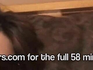 Shaved brunettes indulge in late night party fun