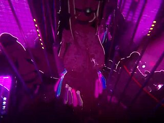 Abonia Dances Naked at Nightclub Striptease