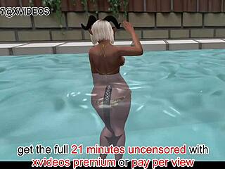 3d microbikini fun censored at the pool