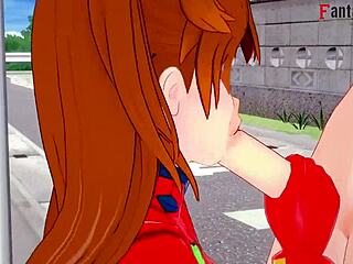 Asuka Langley Soryu has sex blowjob and fucking pov in neo genesis evangelion