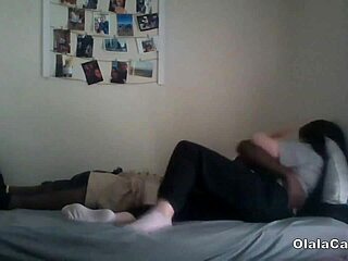 Extraordinary interracial huge dick couple fucks all positions on OlalaCam!