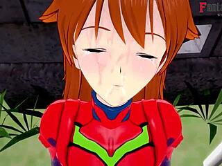 Asuka Langley Soryu has sex blowjob and fucking pov in neo genesis evangelion