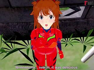 Asuka Langley Soryu has sex blowjob and fucking pov in neo genesis evangelion