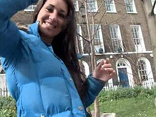 beautiful woman pisses in public and masturbates in london classroom