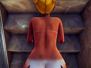 Anime hentai girl in cosplay costume engages in uncensored hardcore sex with blowjob and creampie in the bath.