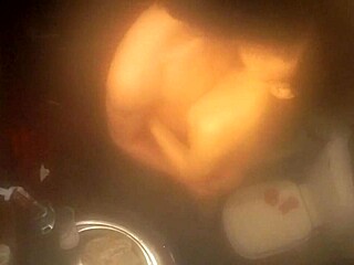 my hot boyfriend chases me in the bathroom with his monster cock