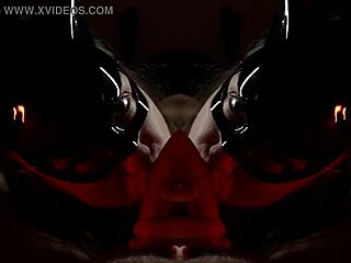 art blowjob using boxing gloves on big cock duel