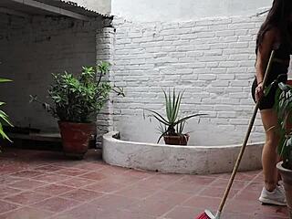 Innocent Employee Seduced by Boss for Hardcore Fucking on Balcony