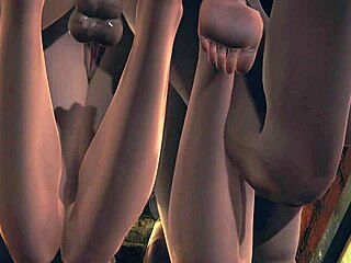 genshin impact hentai barbara and lumine footjob threesome