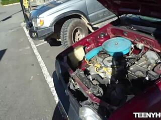 Cassandra teases in pink lingerie?