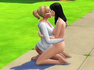 Lesbians perform nasty acts in street