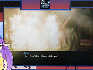 Snow white's small tits in hentai princess game anime