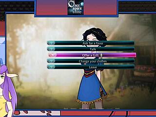 Snow white's small tits in hentai princess game anime