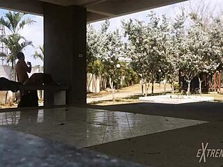 Twinks having fun sex by the field